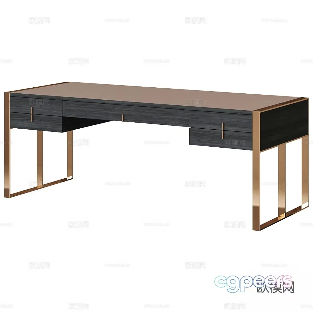 Modern light luxury desk 3D model