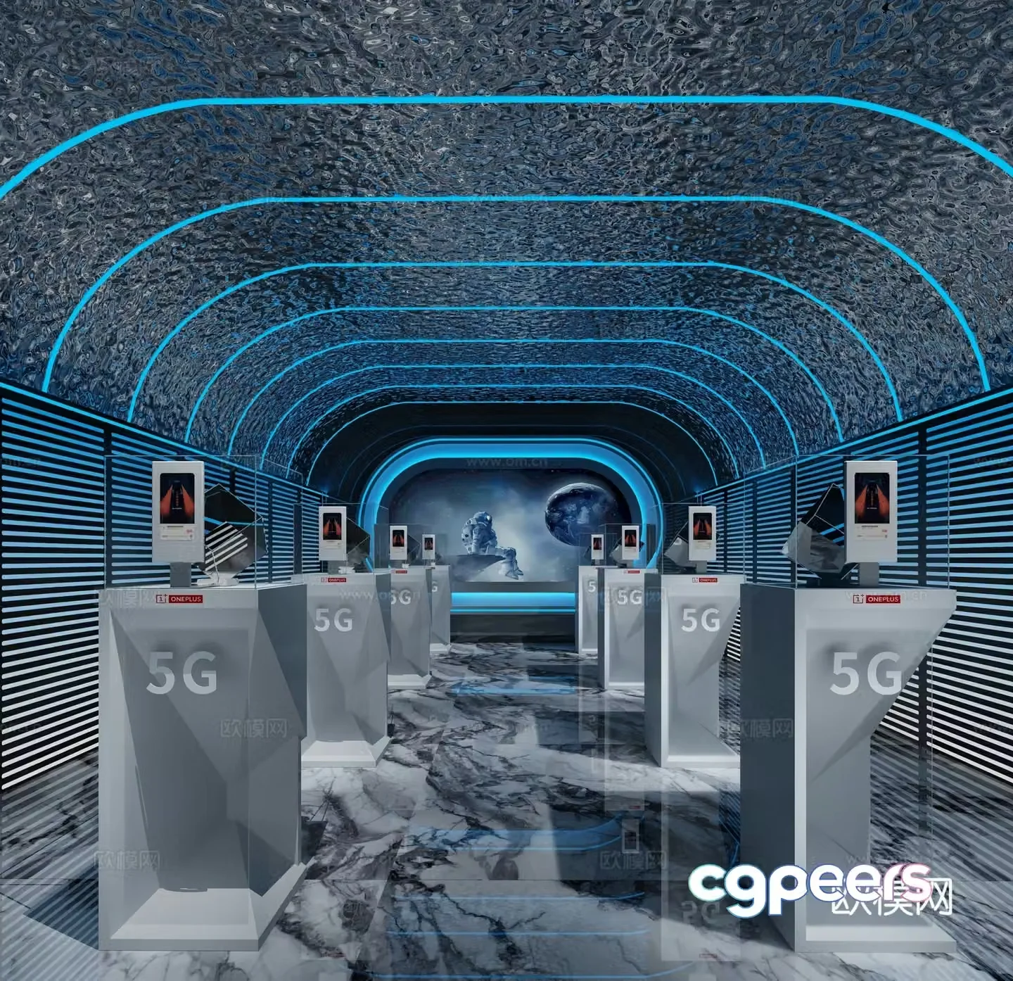 Modern Communication Exhibition 3D Model