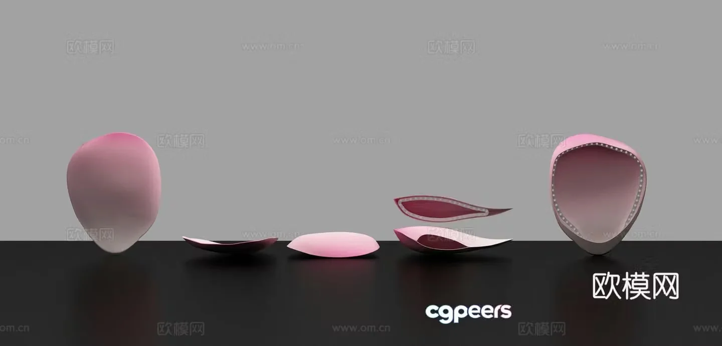 Peach Blossom Lighting Fixture 3D Model