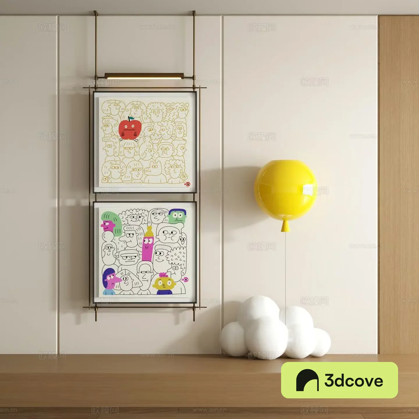 Modern graffiti decorative painting