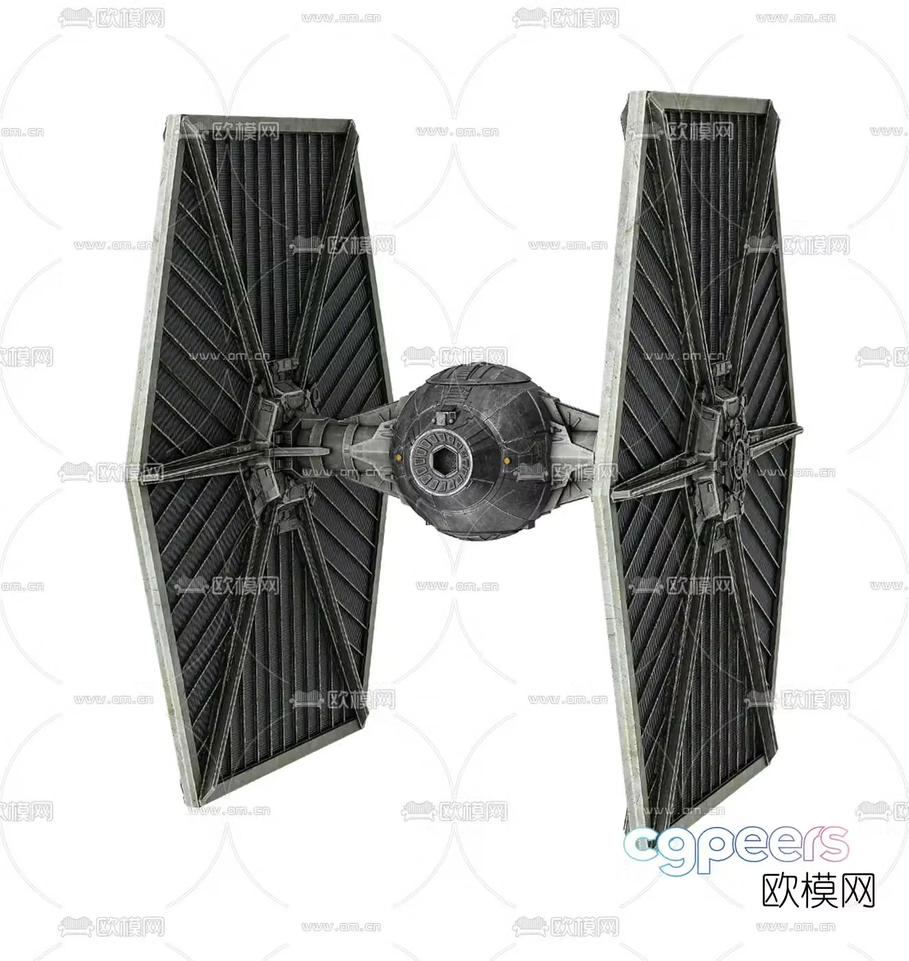 Modern Star Wars 75095 TIE Fighter Figure Toy 3D Model