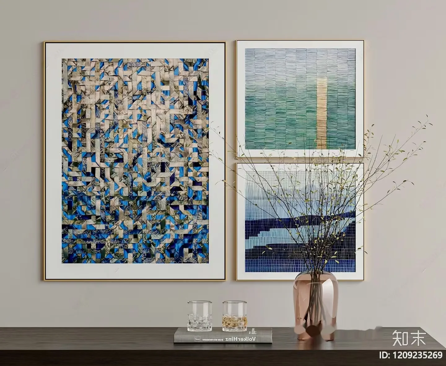 Modern Art Decor 3D Model – 10480 – VRAY Render