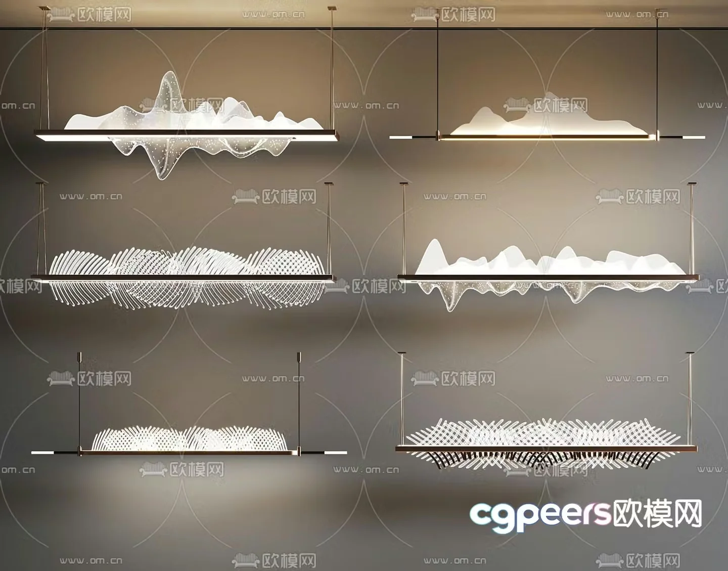 New Chinese style chandelier Zen chandelier 3d model