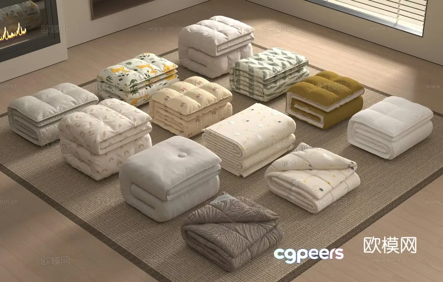 Quilt Bedding Bedding Quilt 3d Model