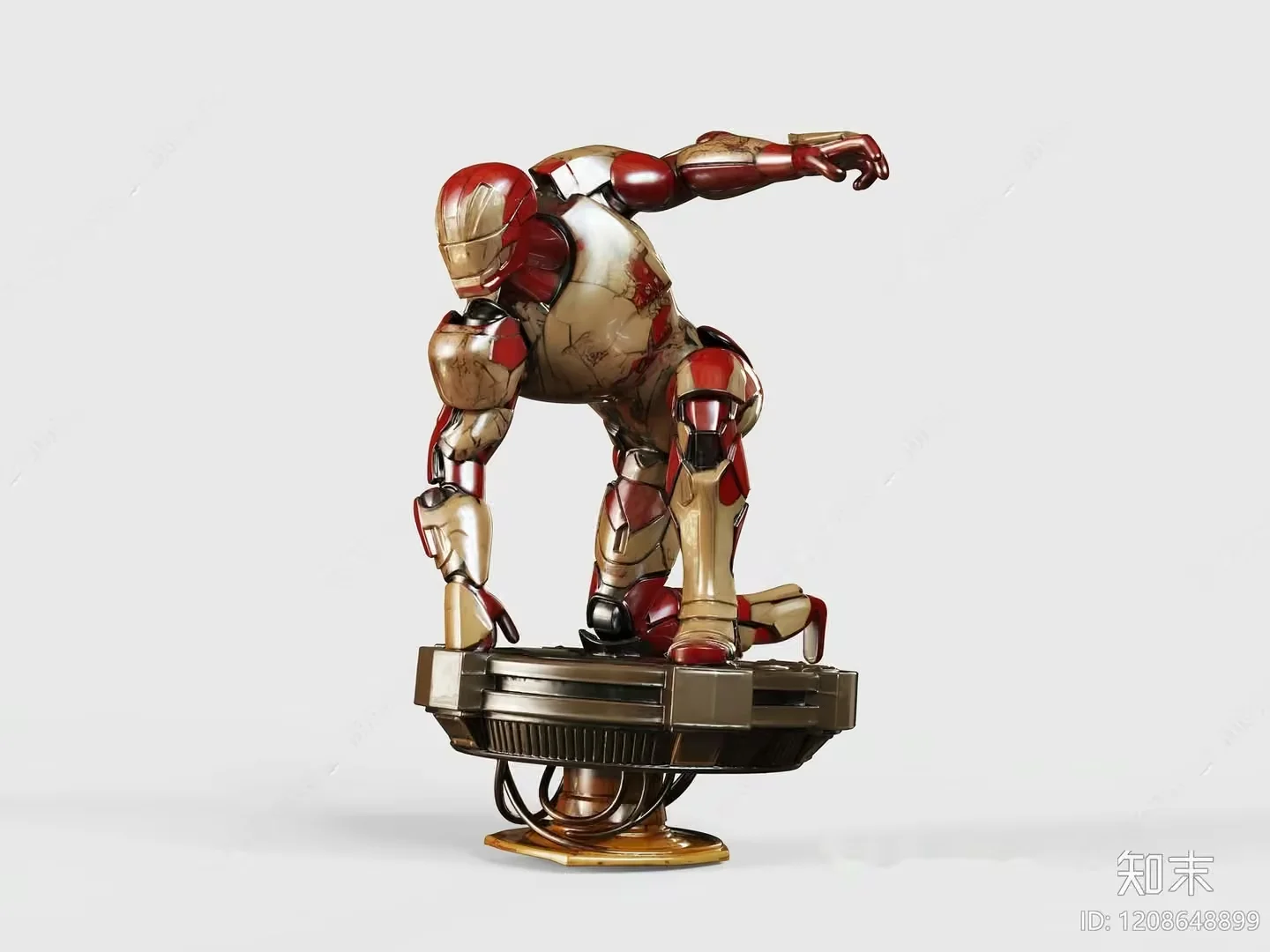 A Metallic Figure 3D Model – 9994 – VRAY Render