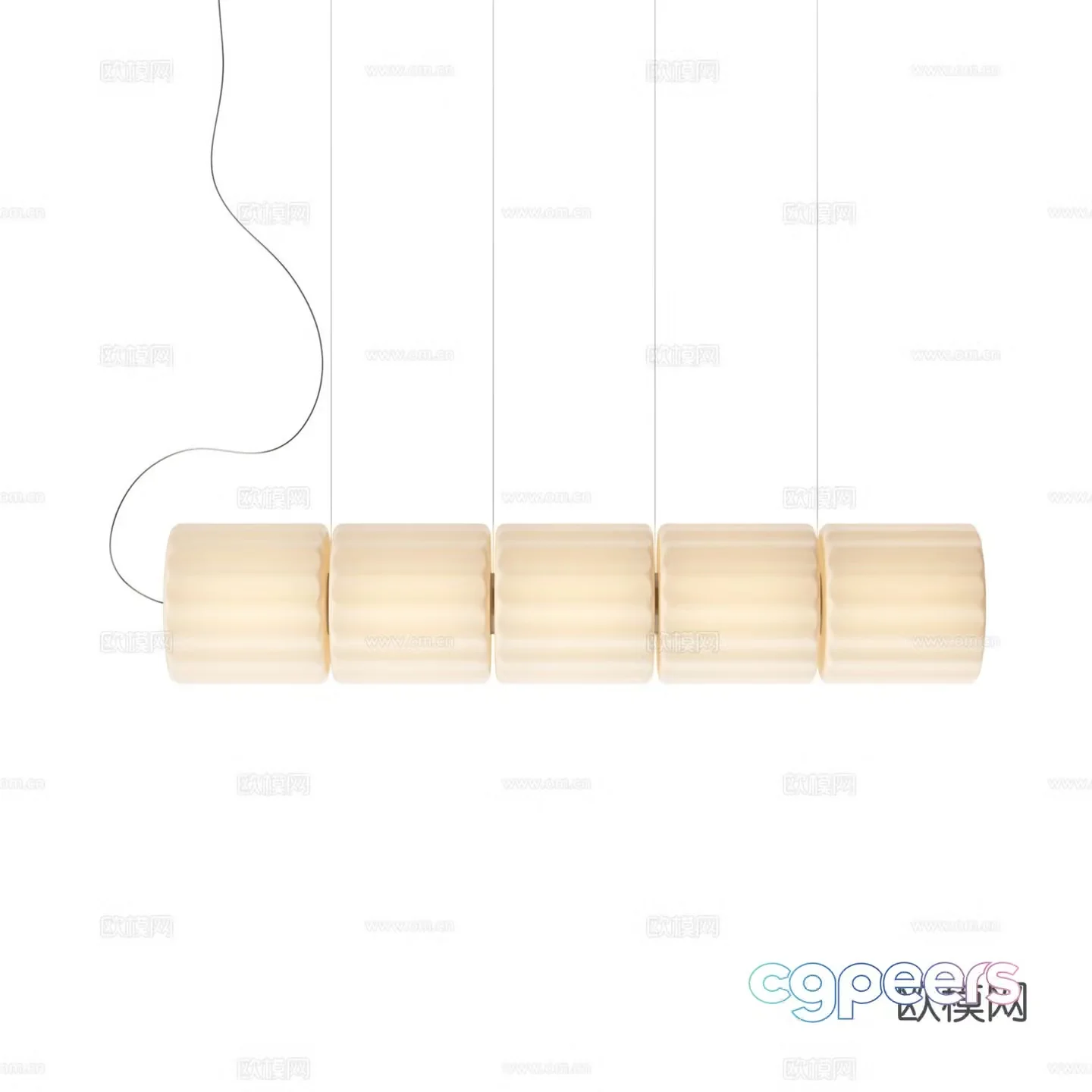 ANDlight Modern Chandeliers Minimalist Chandeliers Glass Chandeliers Long Strip Chandeliers 3D Model