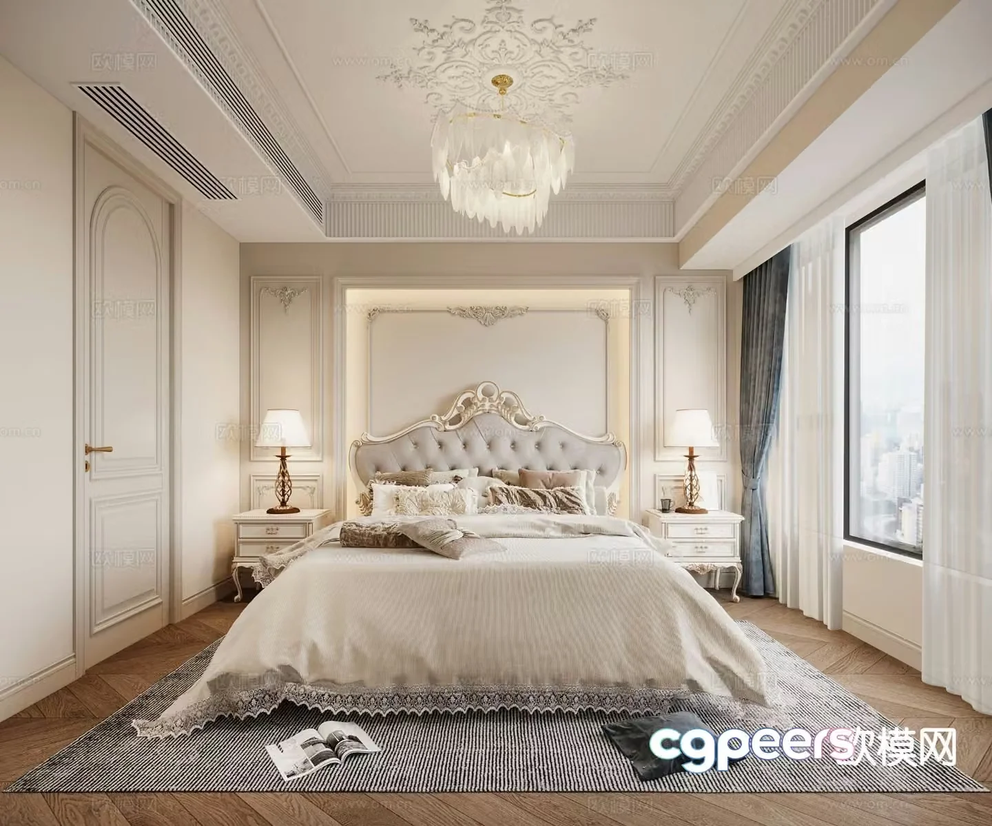 French bedroom master bedroom 3d model