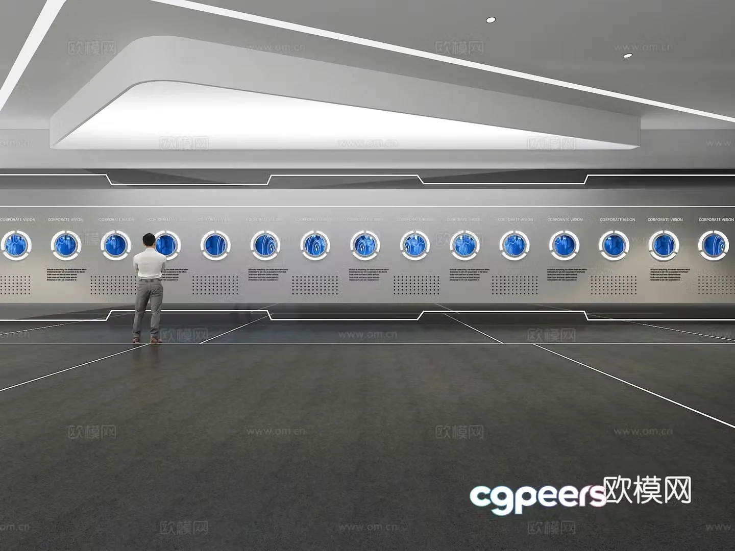 Cultural wall Corporate culture wall Display wall Theme wall Exhibition hall Campus culture Corridor 3D model