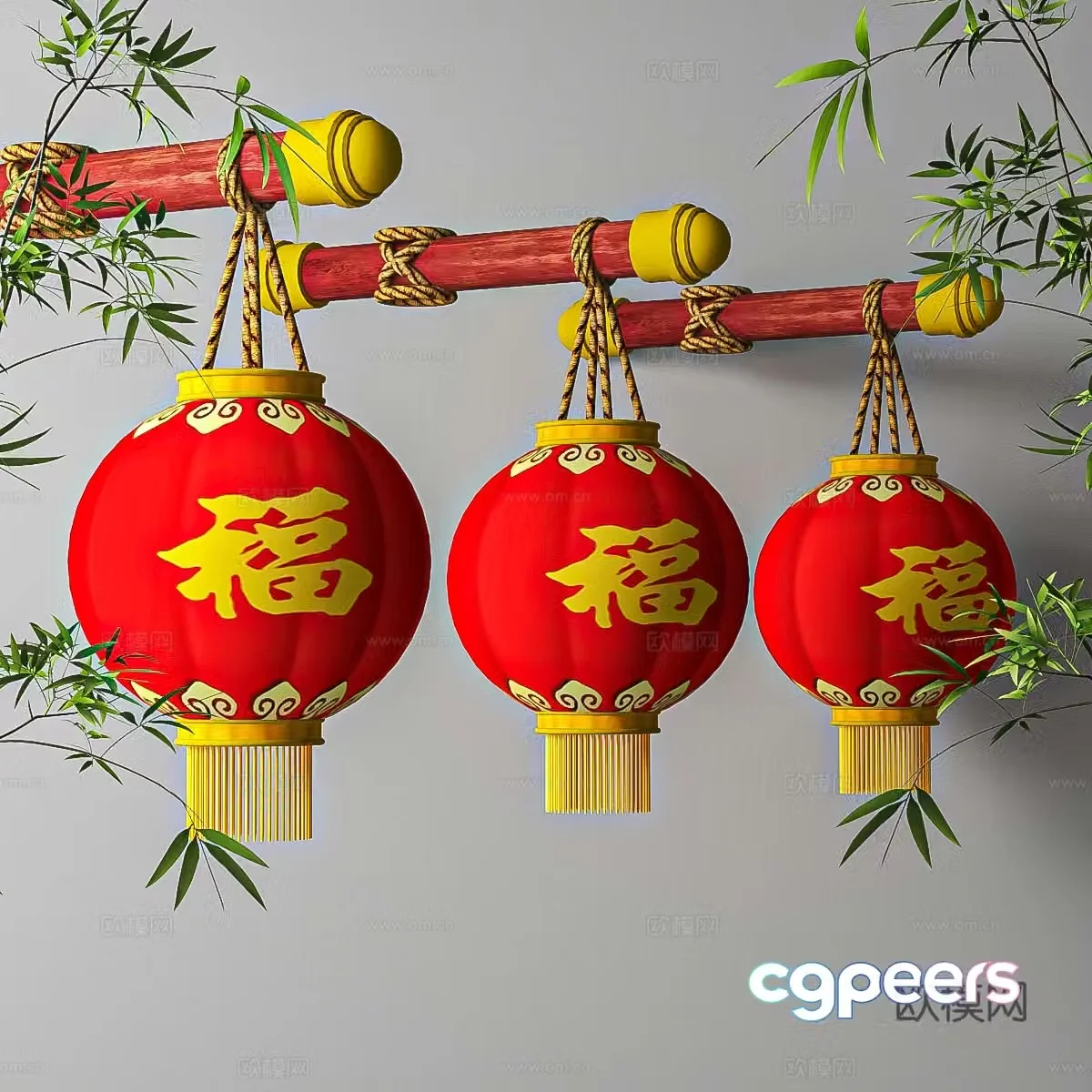 Chinese lantern 3d model