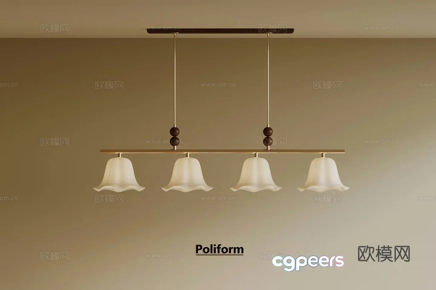 3D model of medieval style chandelier