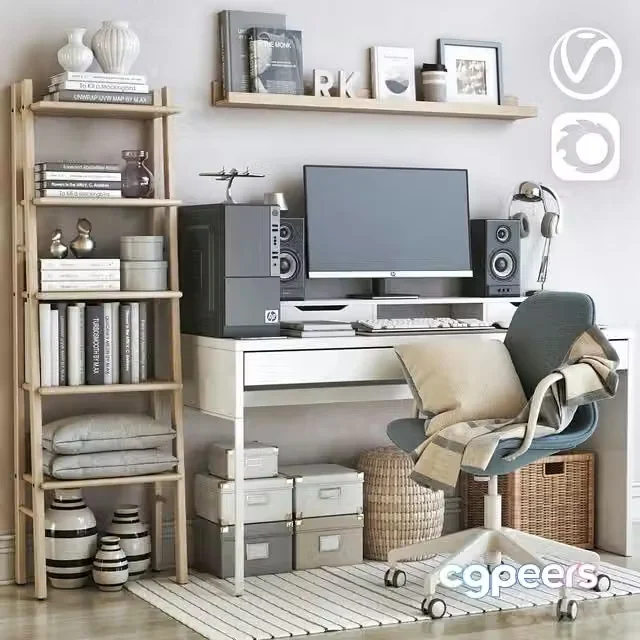 3ds Max Free – IKEA office workplace 68