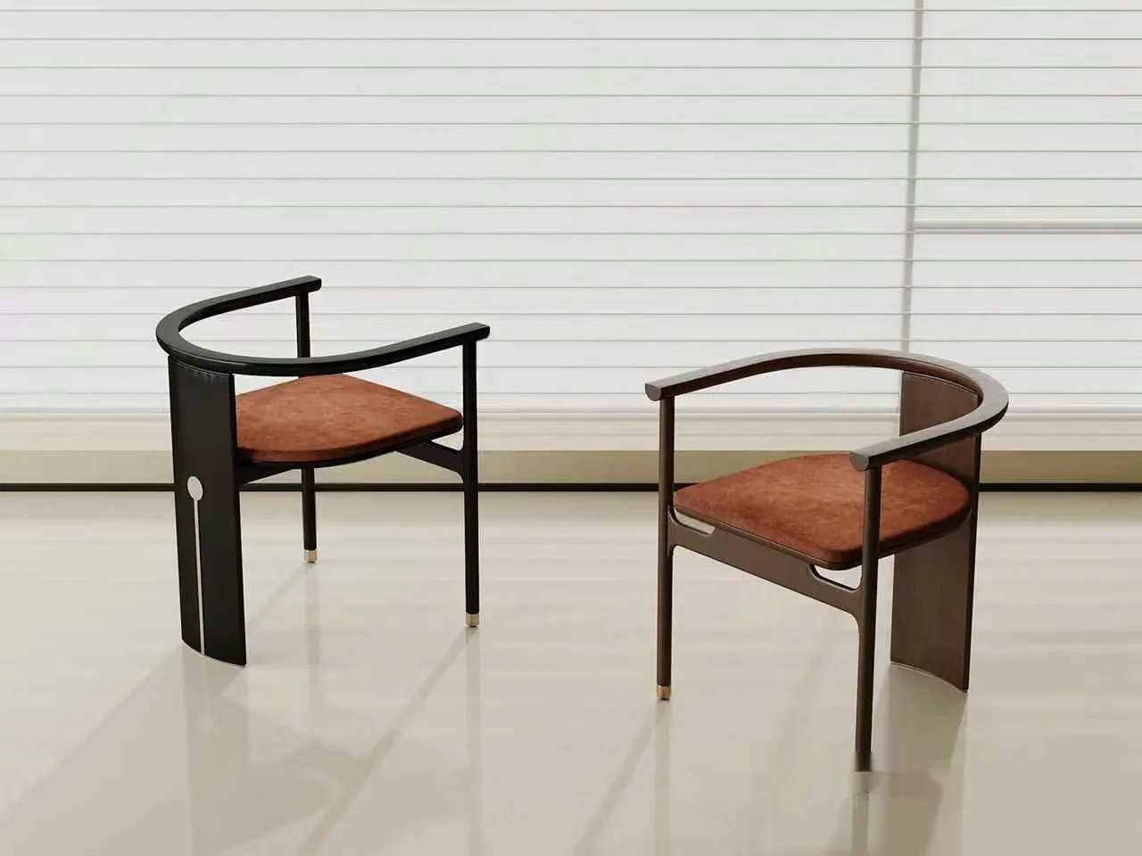 Modern Brown Chairs 3D Model – 7720 – VRAY Render