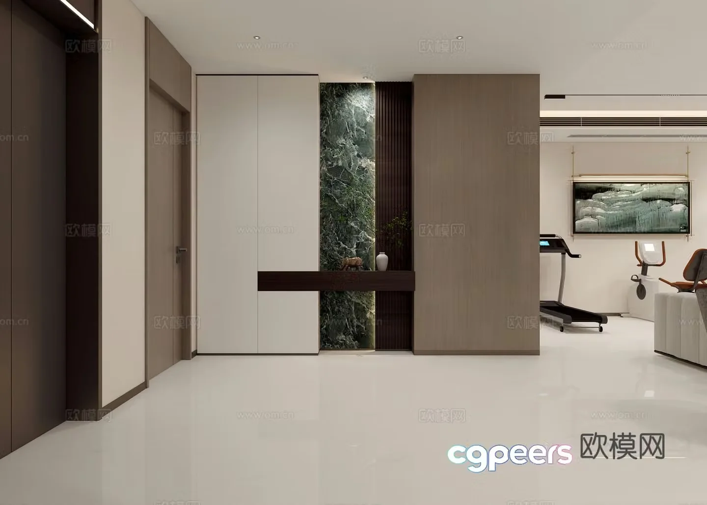 Modern entrance decorative entrance 3D model