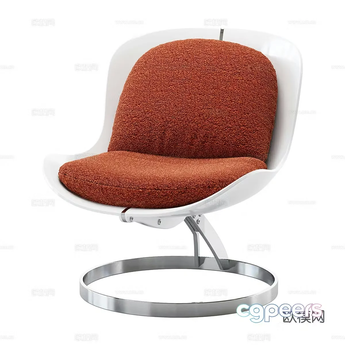 Modern simple leisure chair styling chair 3d model