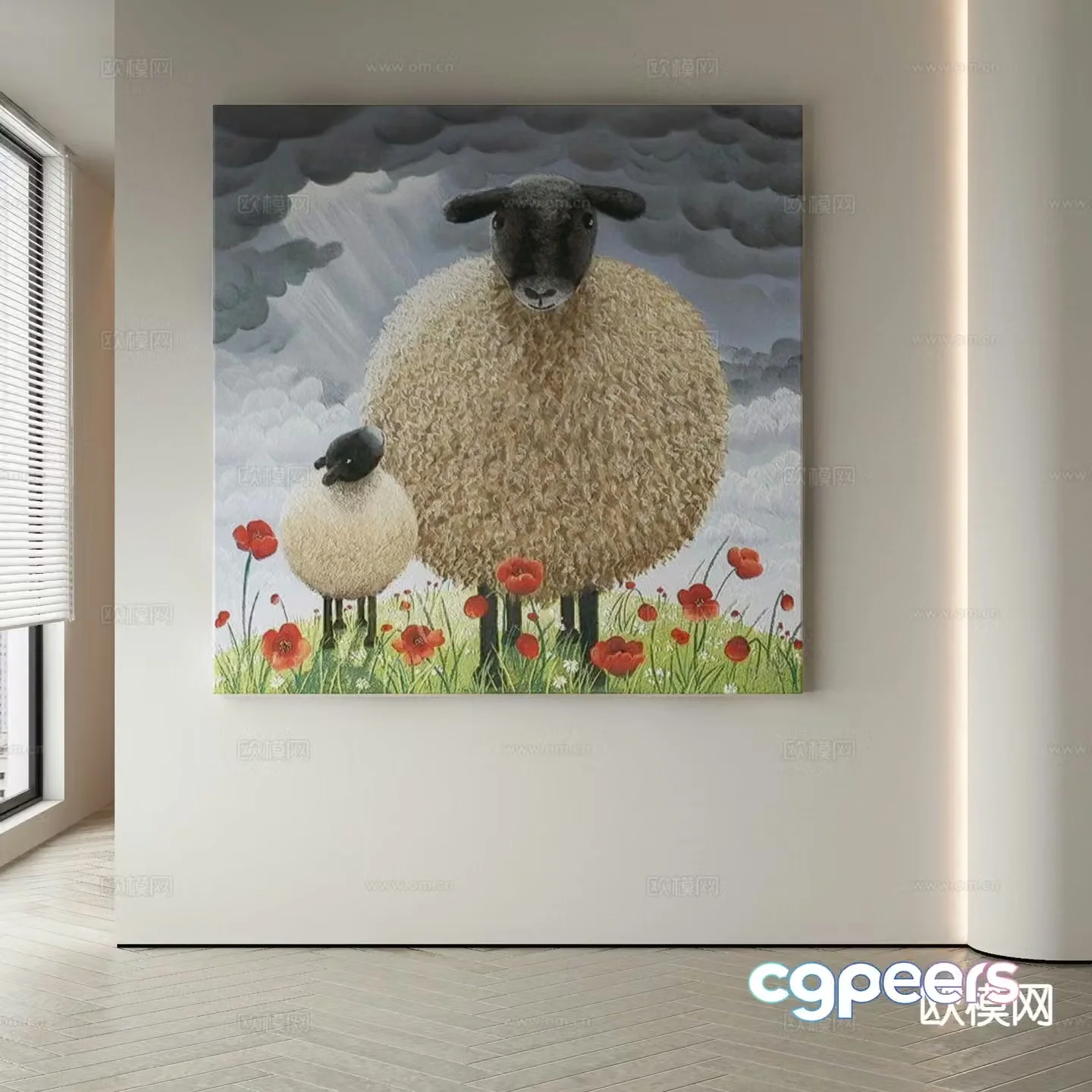 Modern cartoon painting children’s painting decorative painting 3d model