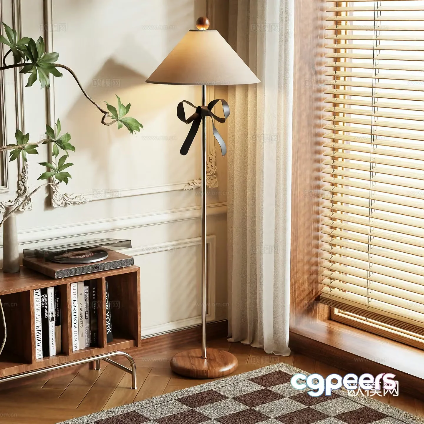 Medieval style floor lamp 3d model