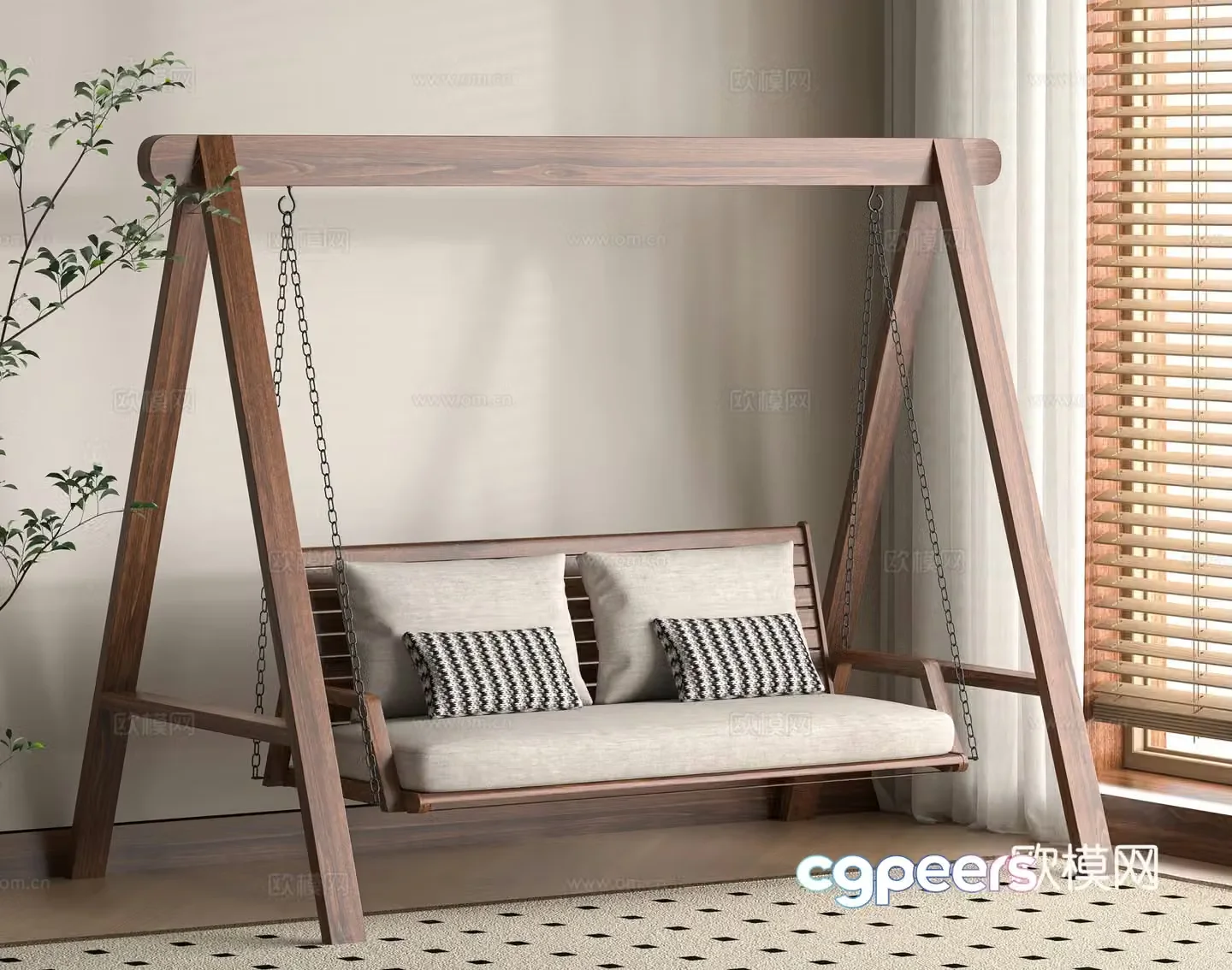 Modern Qianqiu Chair 3D Model