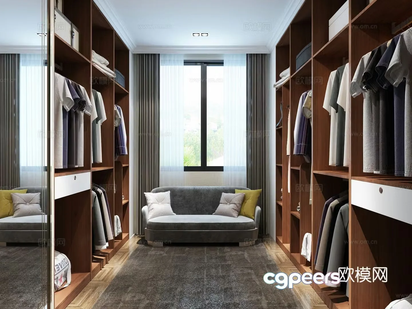 Modern cloakroom 3d model