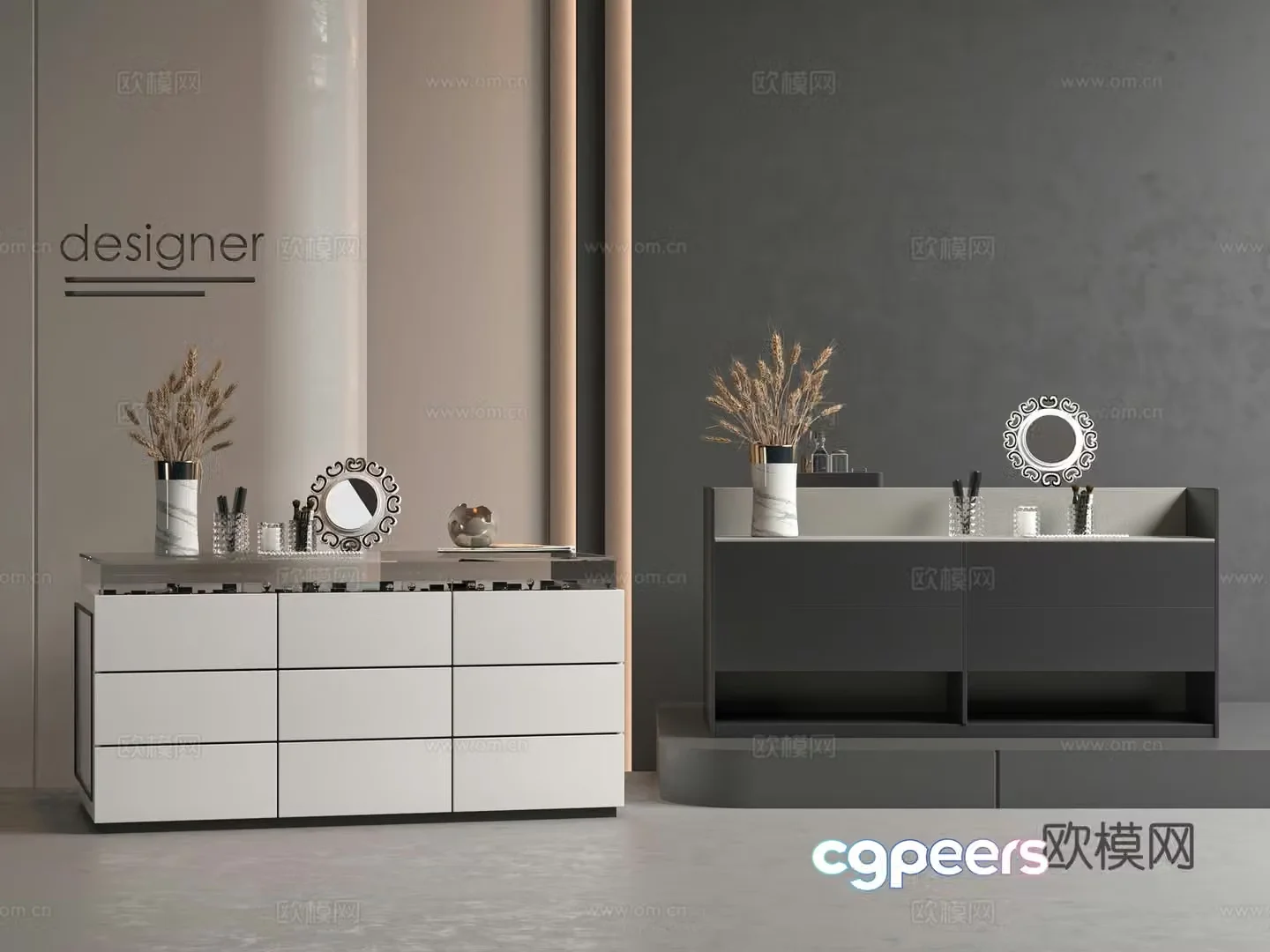 Modern jewelry cabinet 3d model