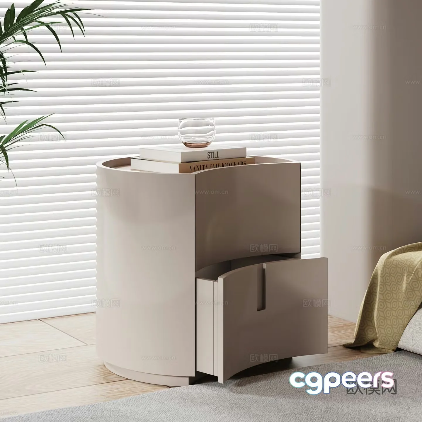 Modern bedside table 3D model