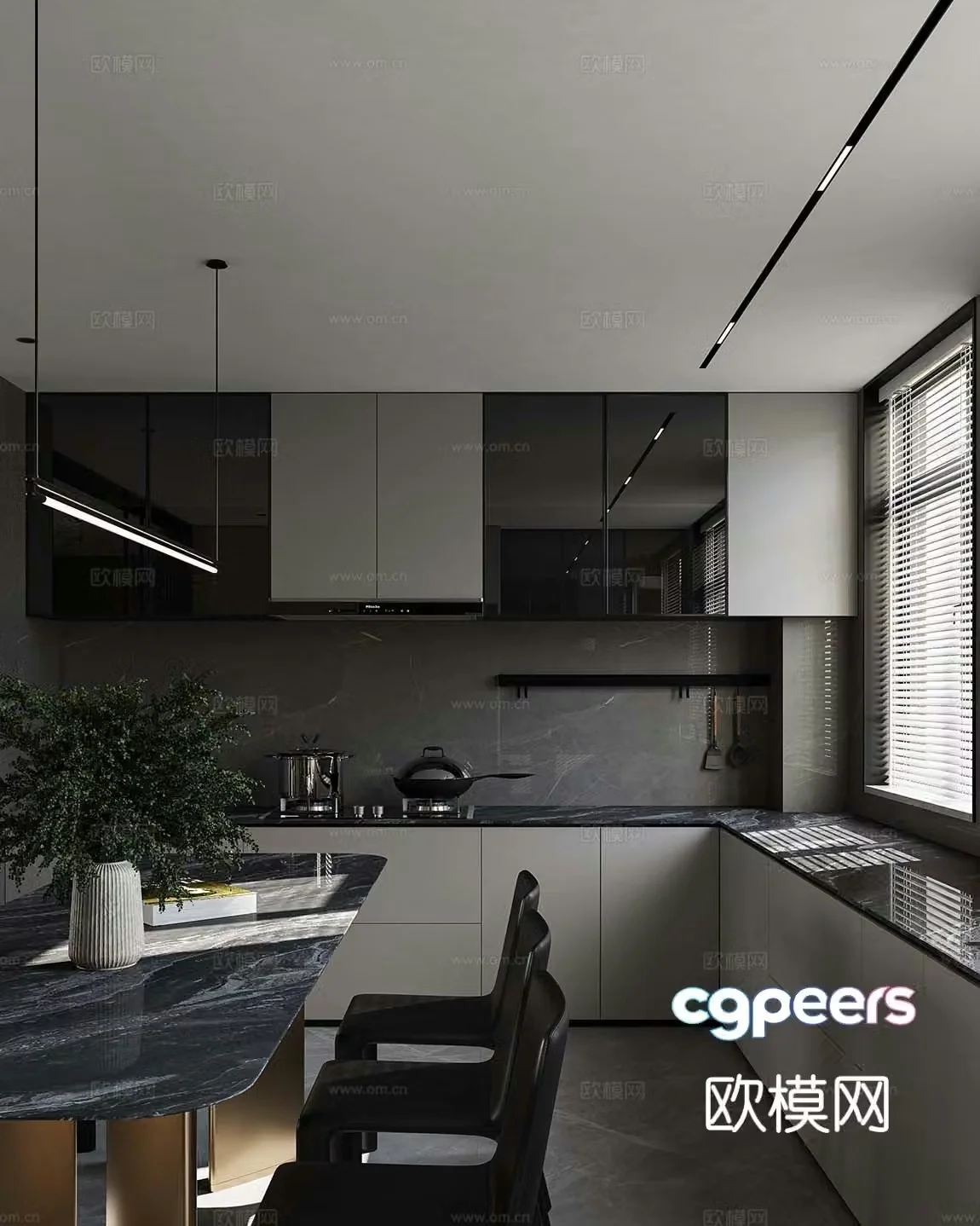 Modern kitchen 3d model