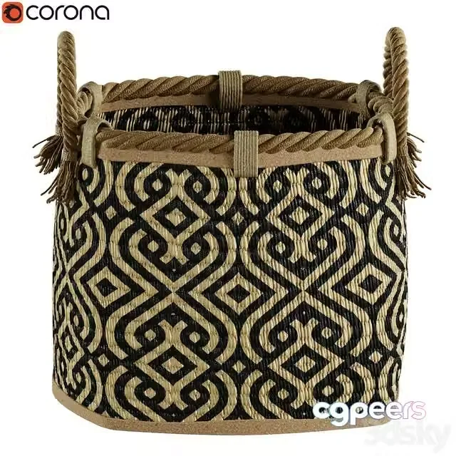 3ds Max Free – Stripes basket