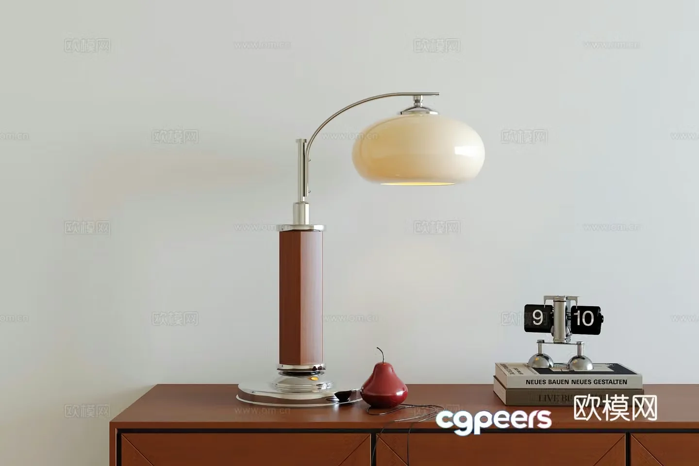 Modern medieval style table lamp 3d model