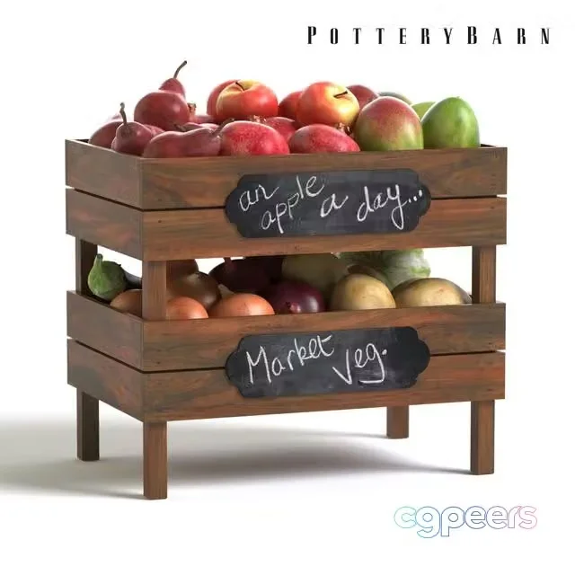 3ds Max Free – Pottery Barn Stackable Fruit and Vegetable Crates