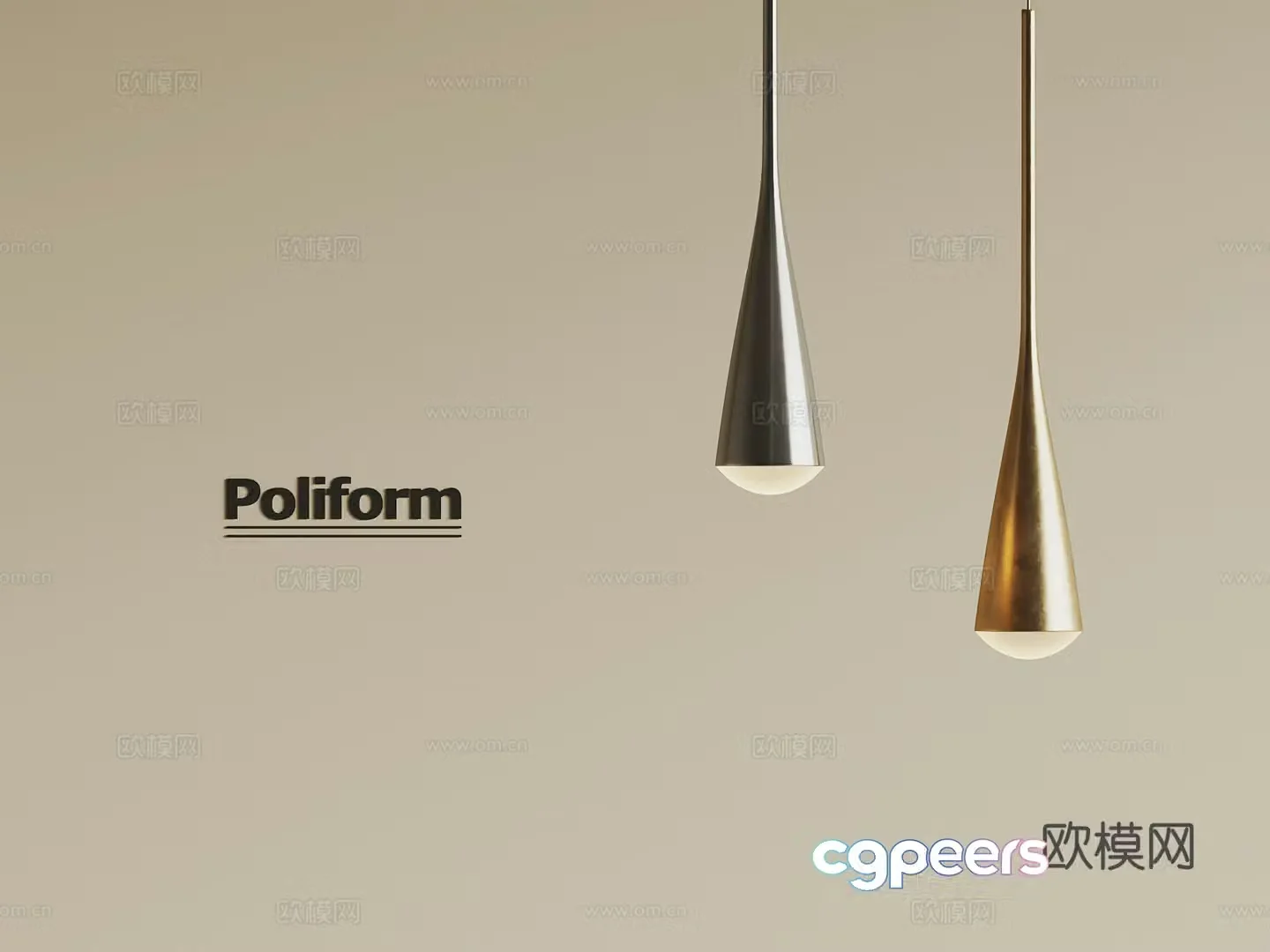 Modern small chandelier Metal chandelier 3d model