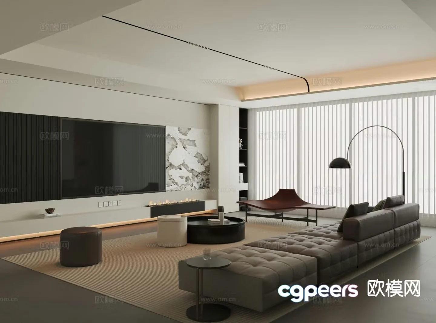 Modern living room 3d model
