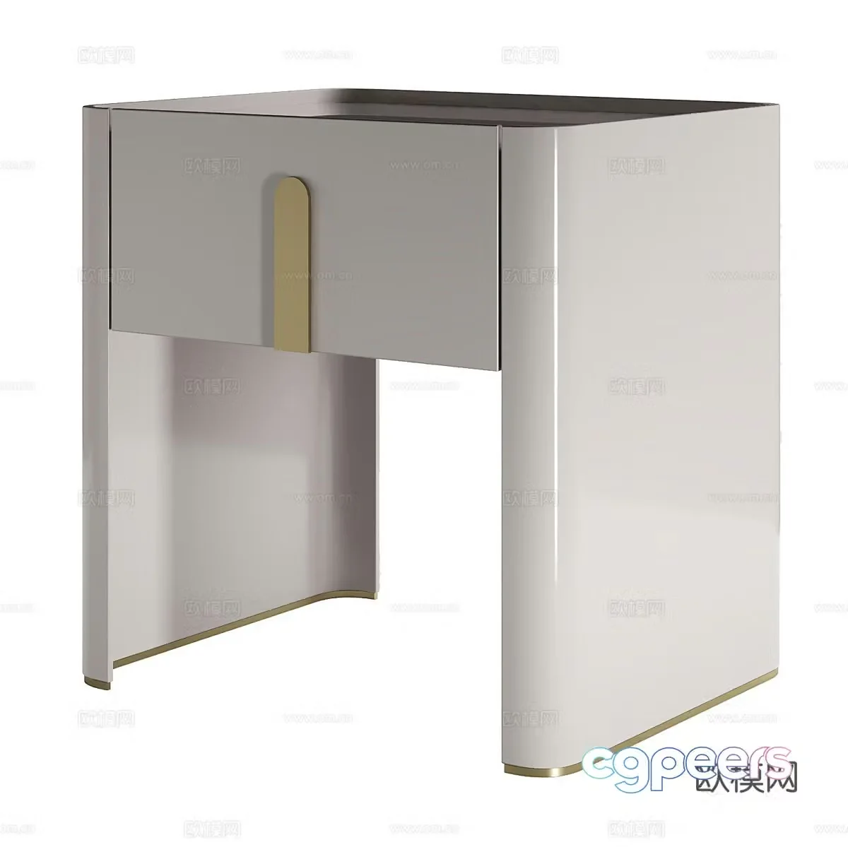 Modern light luxury Xande nightstand 3D model