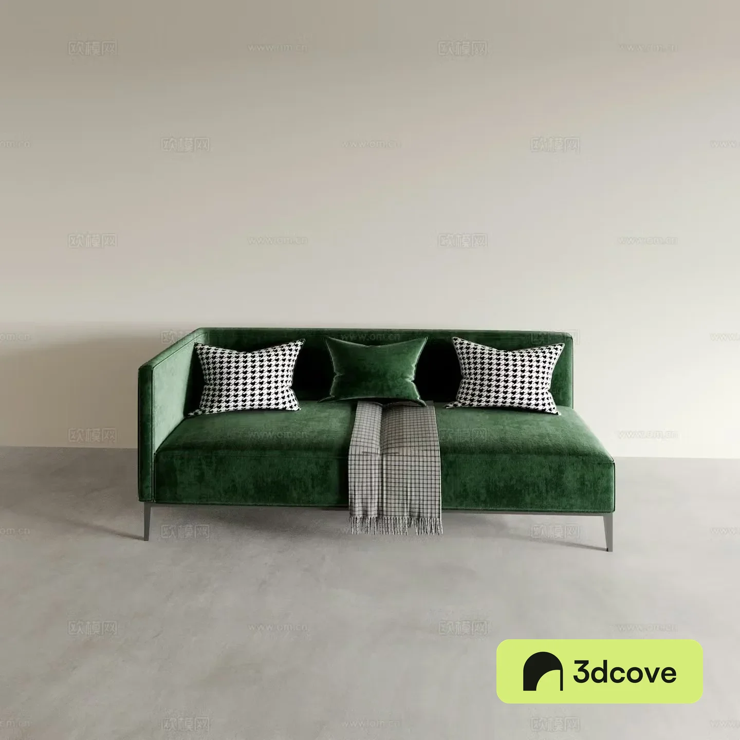 Modern green loveseat