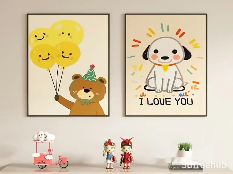 Cute Cartoon Art 3D Model – 22859 – VRAY Render
