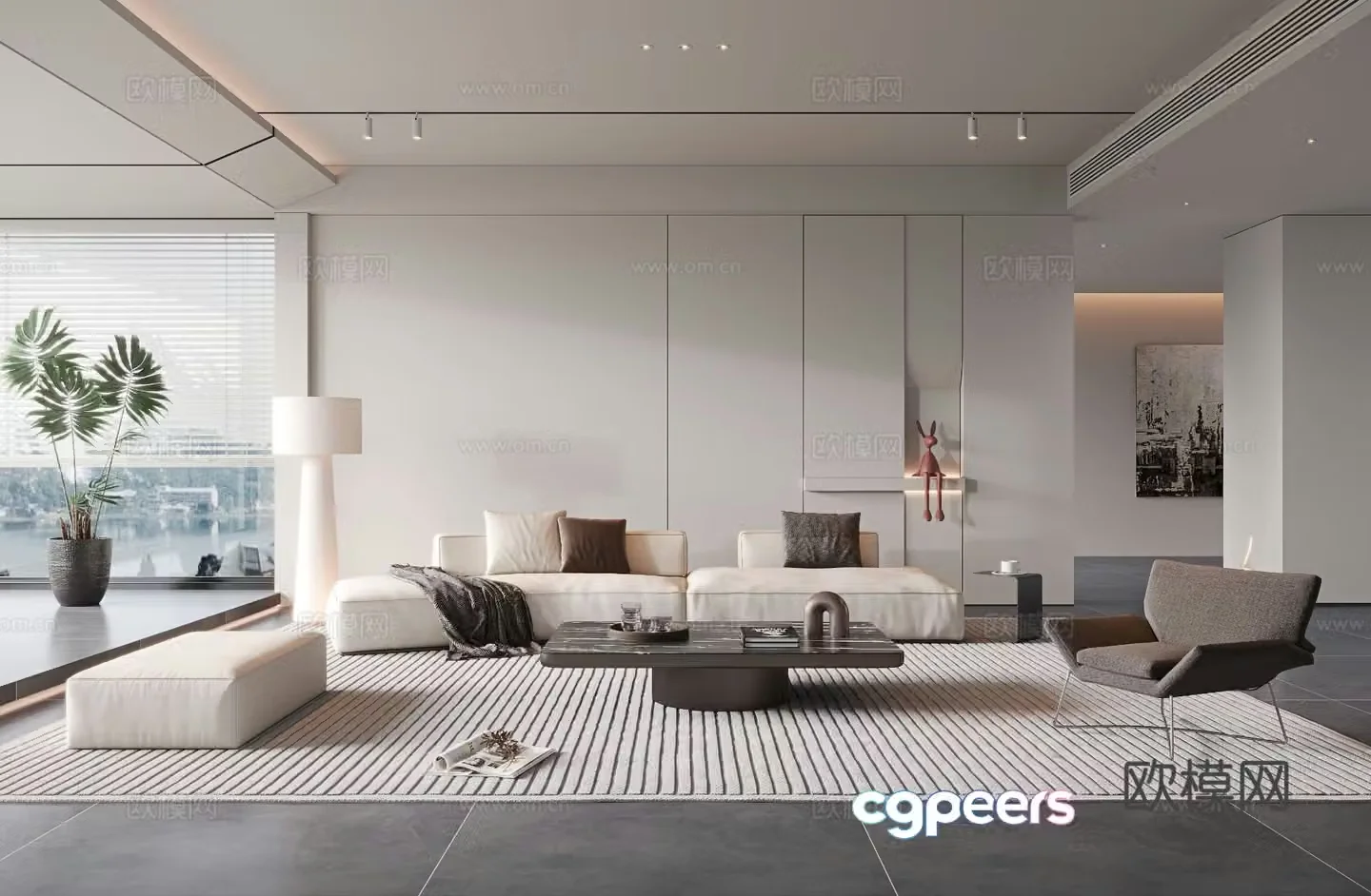 Modern living room 3d model