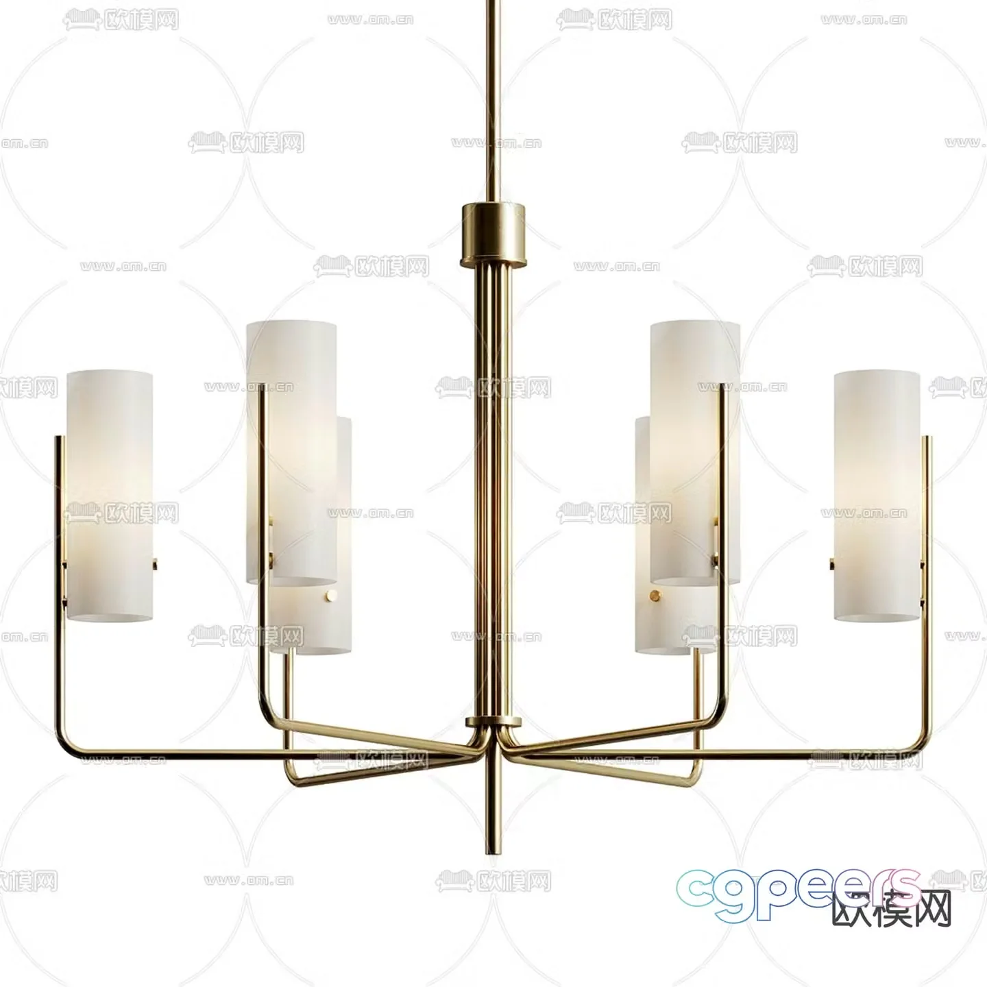 Westwing Chandelier Vivian Multi-Head Chandelier 3D Model