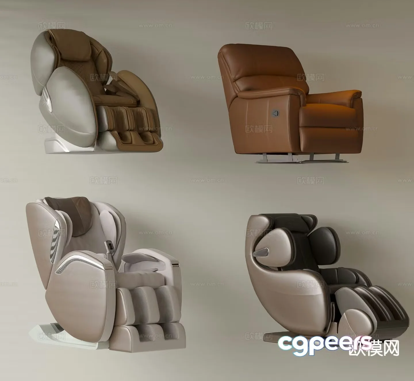 Modern massage sofa massage chair 3d model