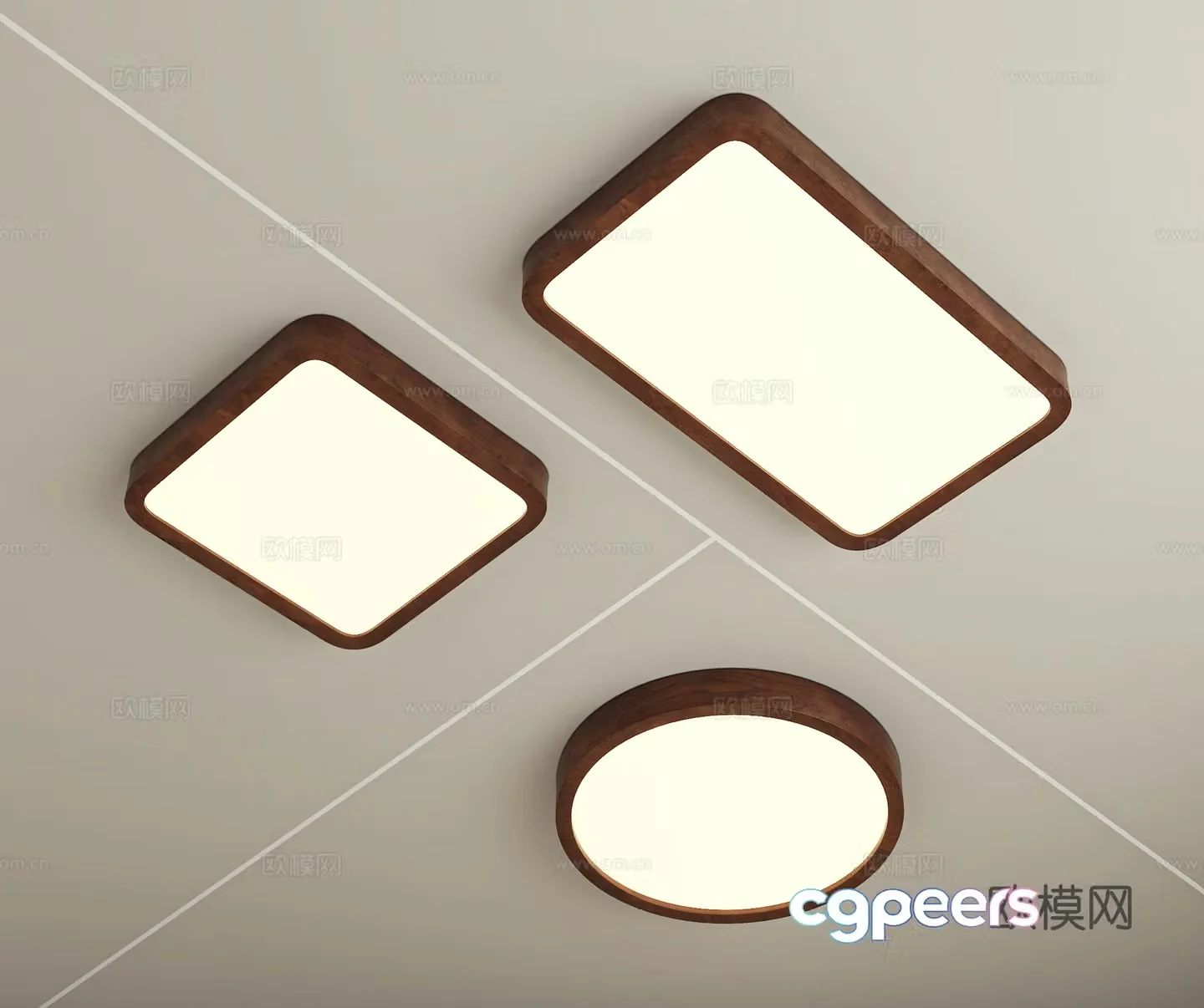 Medieval style simple ceiling lamp 3d model