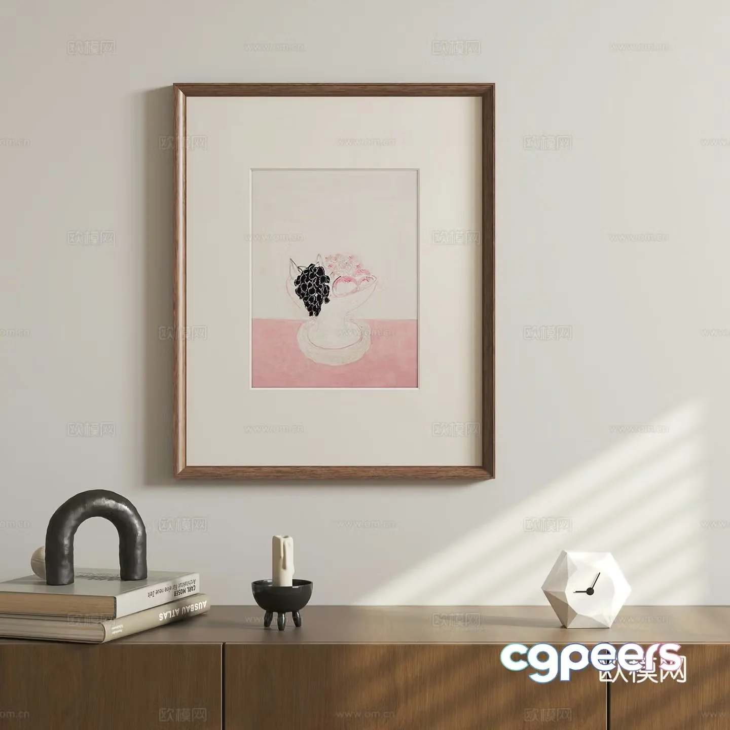 Nordic retro hanging painting 3D model