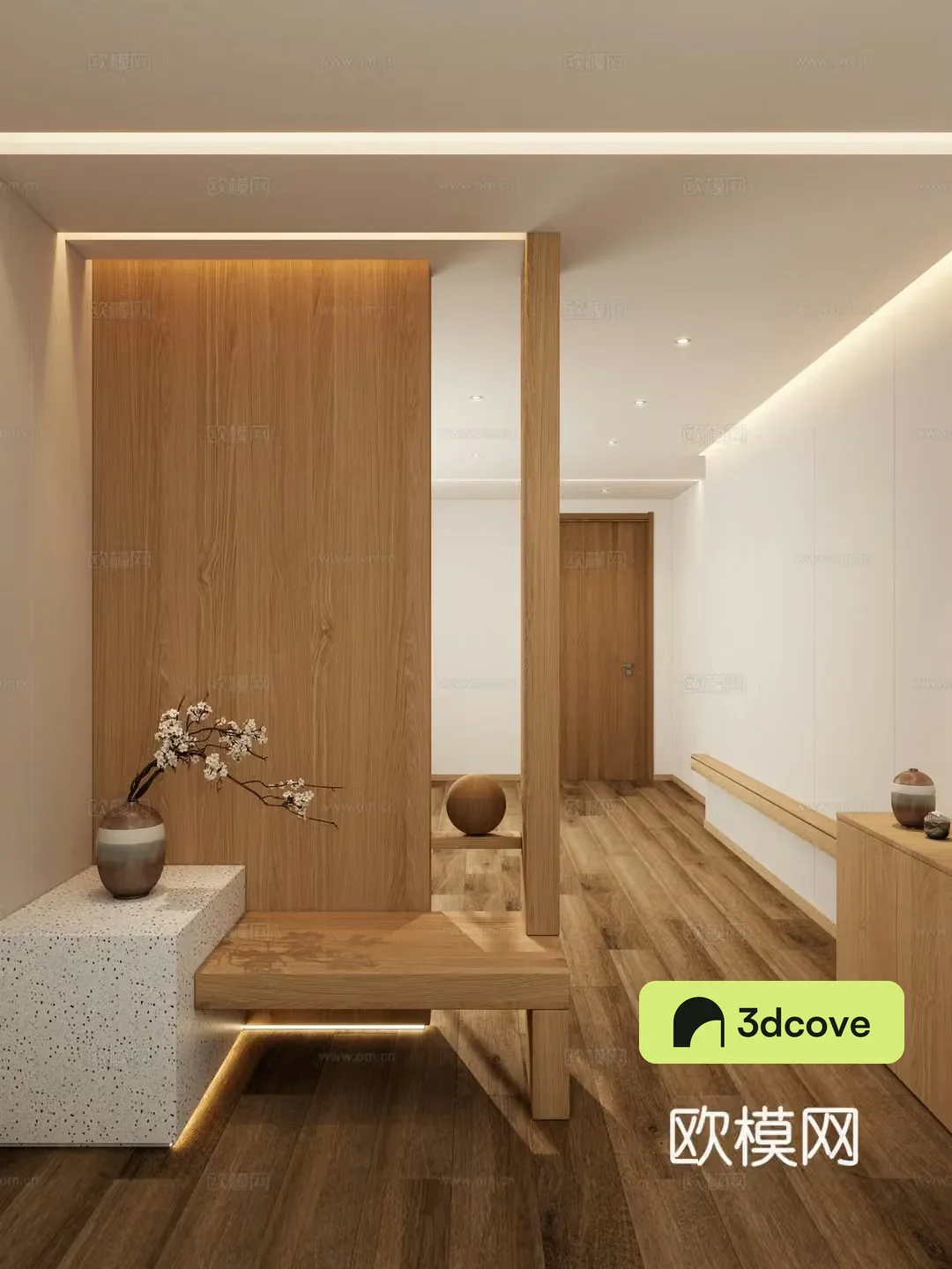 Log Fenghu Partition Entrance Partition