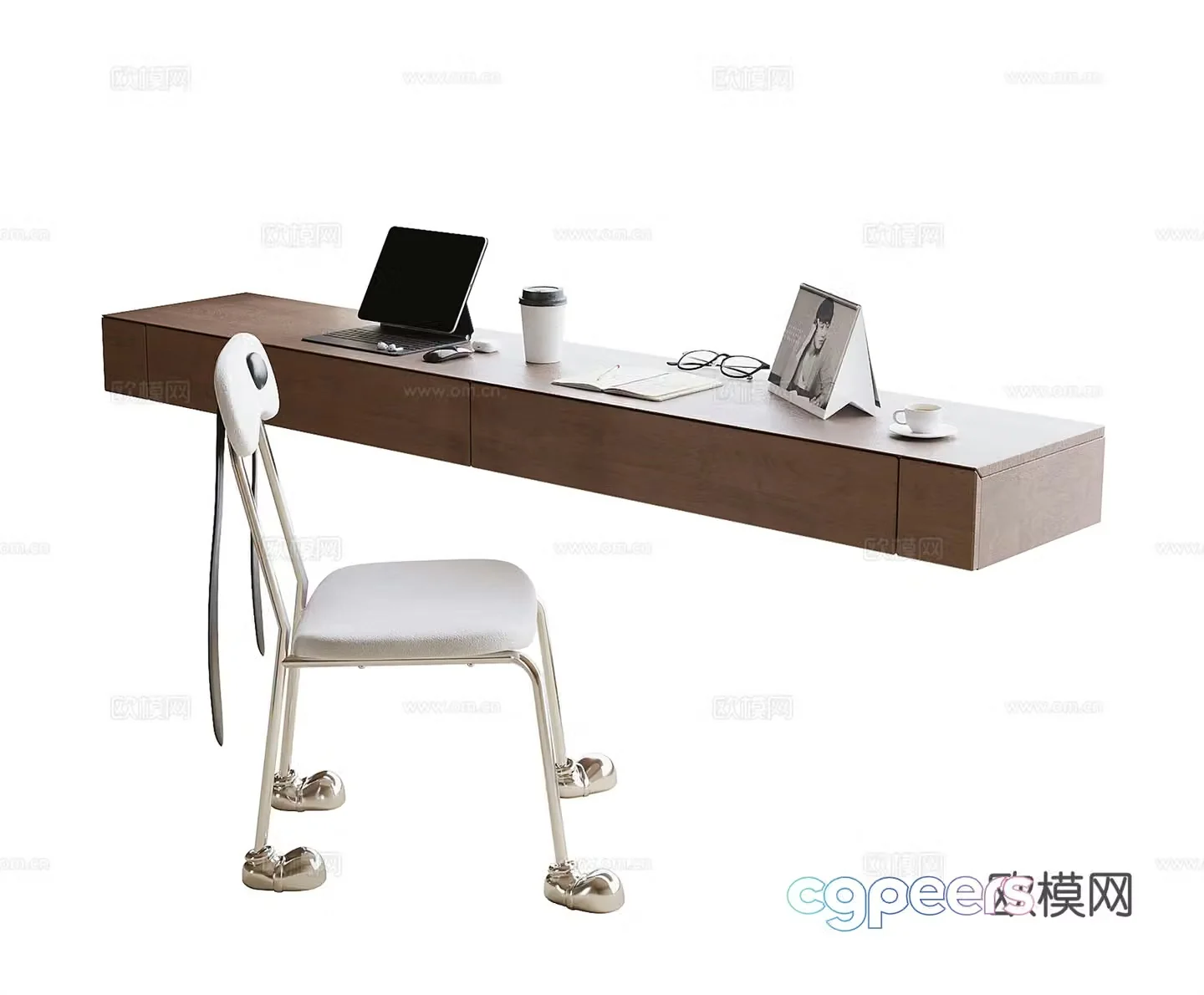 Modern hanging desk chair desk chair 3d model