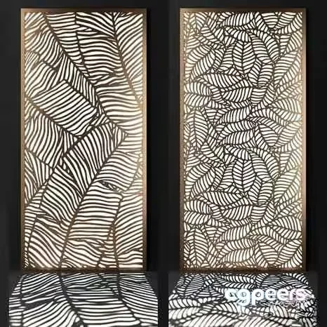 Leafy Wall Decor 3D Model – 7960 – CORONA Render