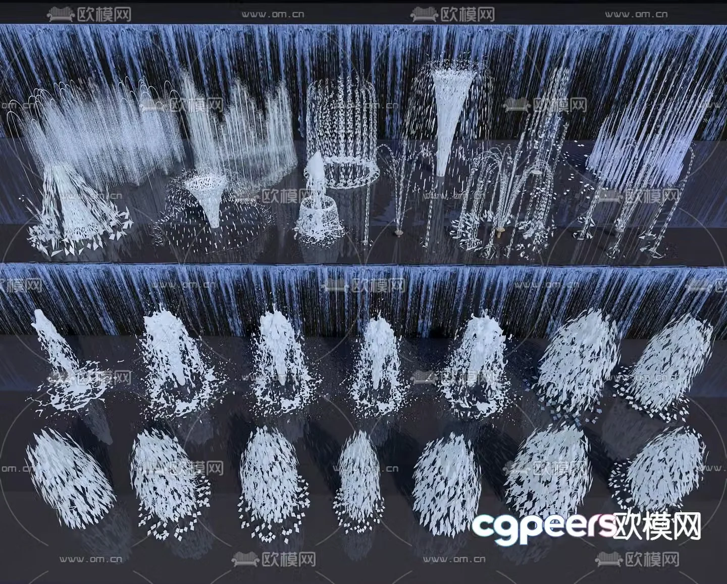 modern fountain fountain water feature 3d model