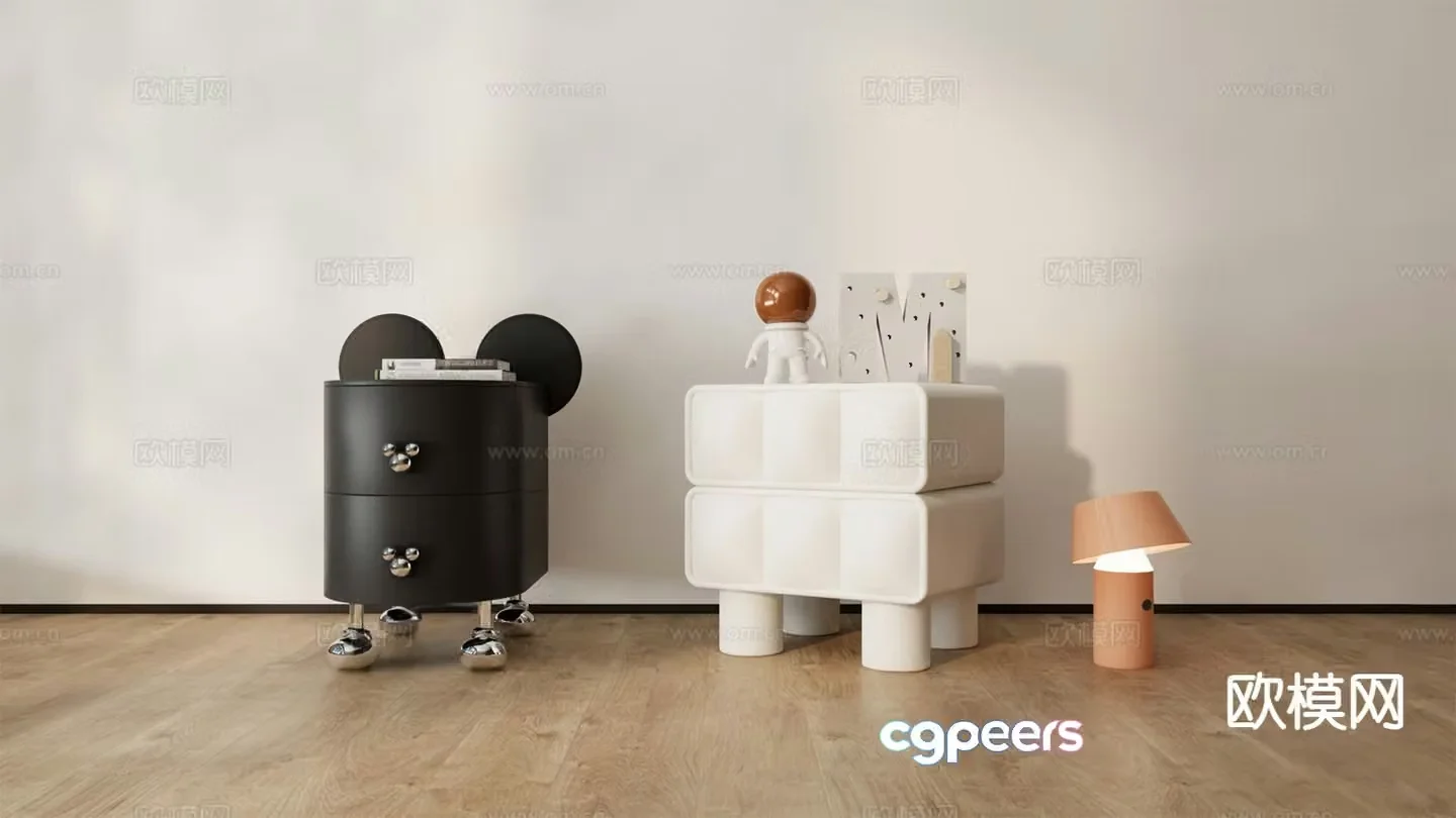 Mickey Mouse bedside table 3d model