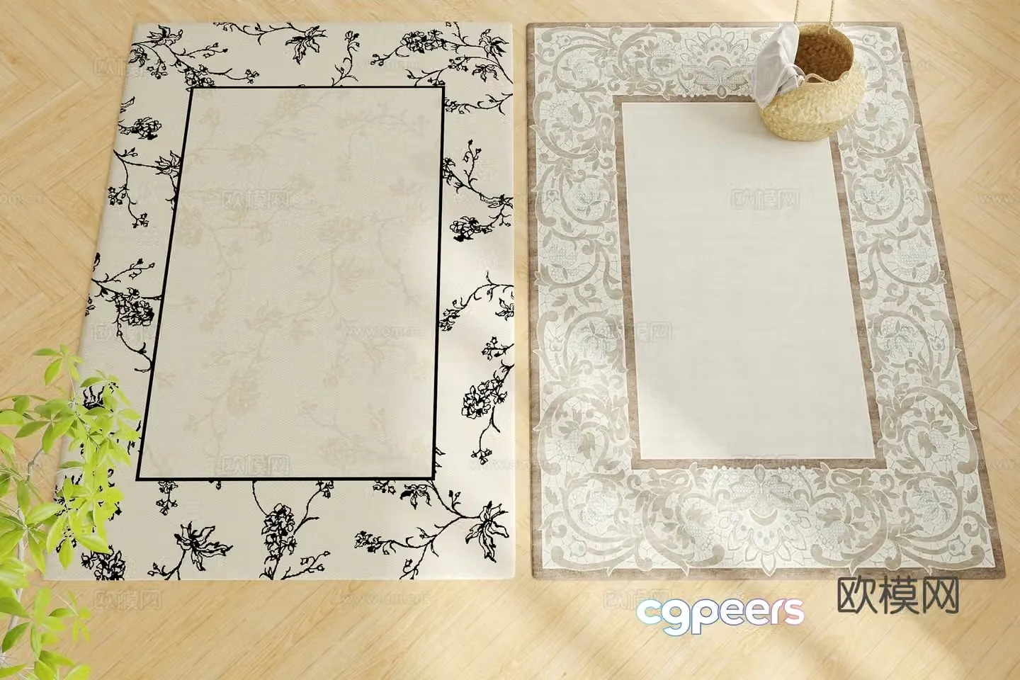 French medieval carpet 3d model