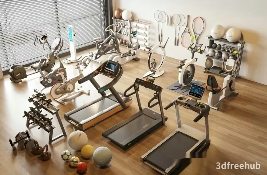 Home Gym Equipment 3D Model – 21761 – VRAY Render