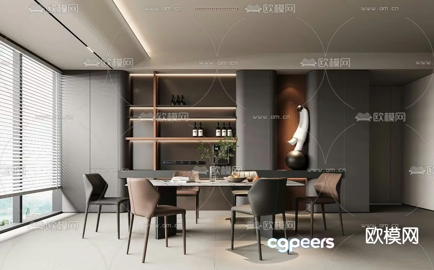 Italian restaurant 3d model