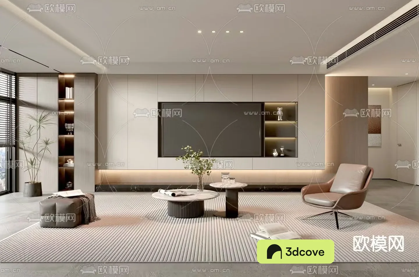 Modern living room TV background