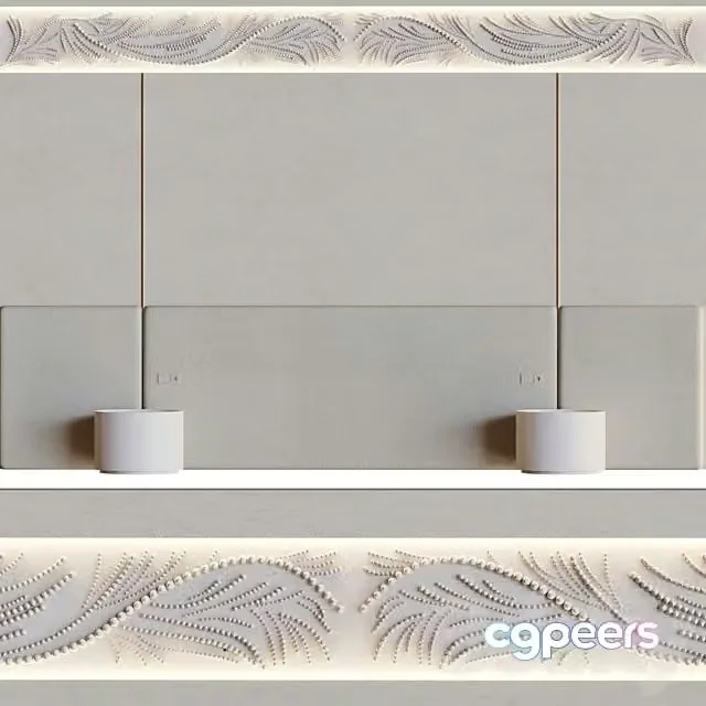 3ds Max Free – Decorative wall 3D panel 015