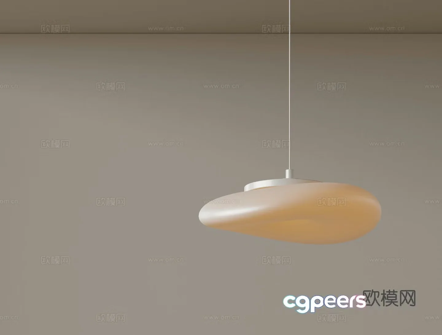 Modern single head chandelier bedside chandelier 3d model