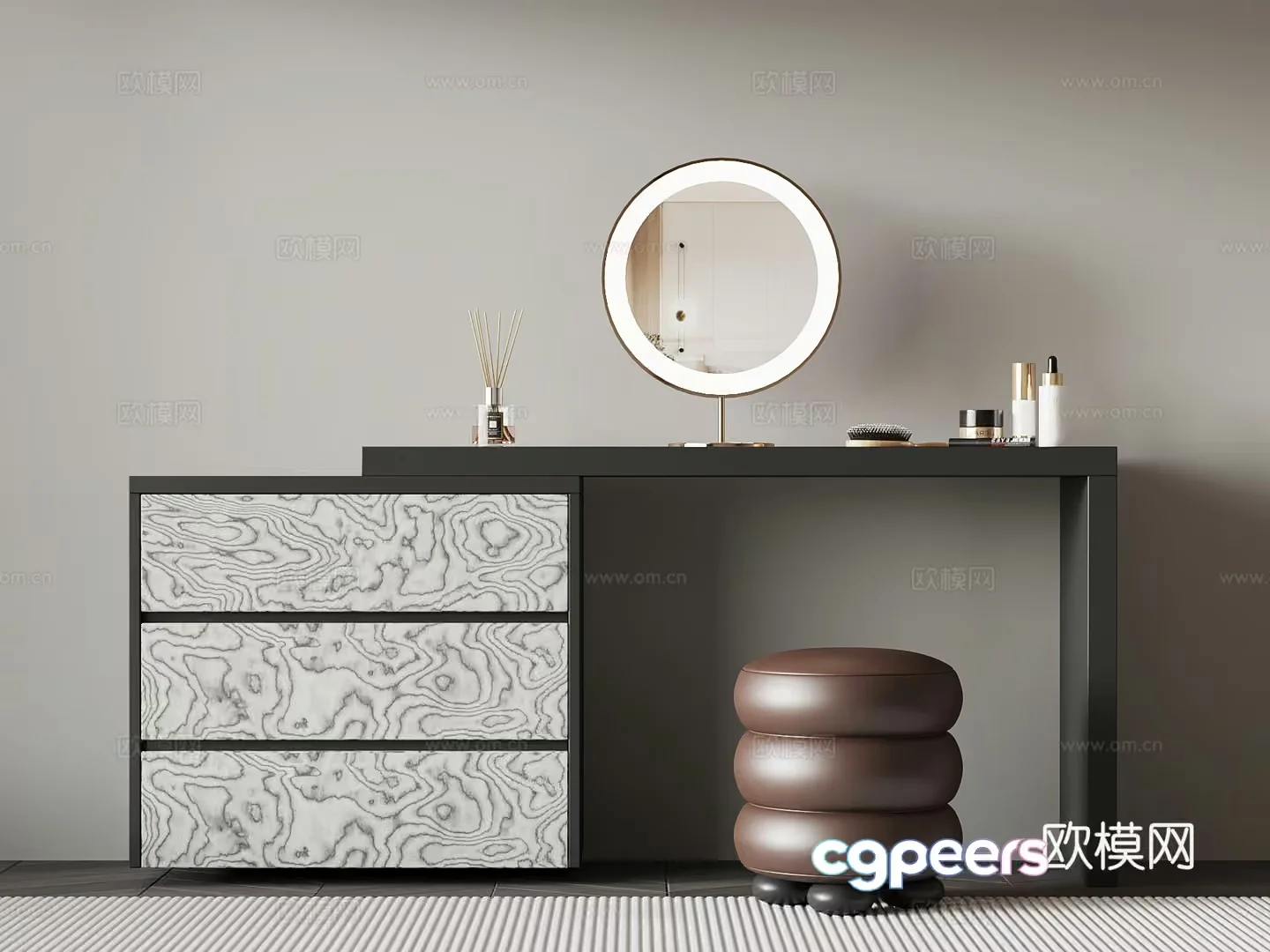 Modern Dressing Table 3D Model – 713 – VRAY Render